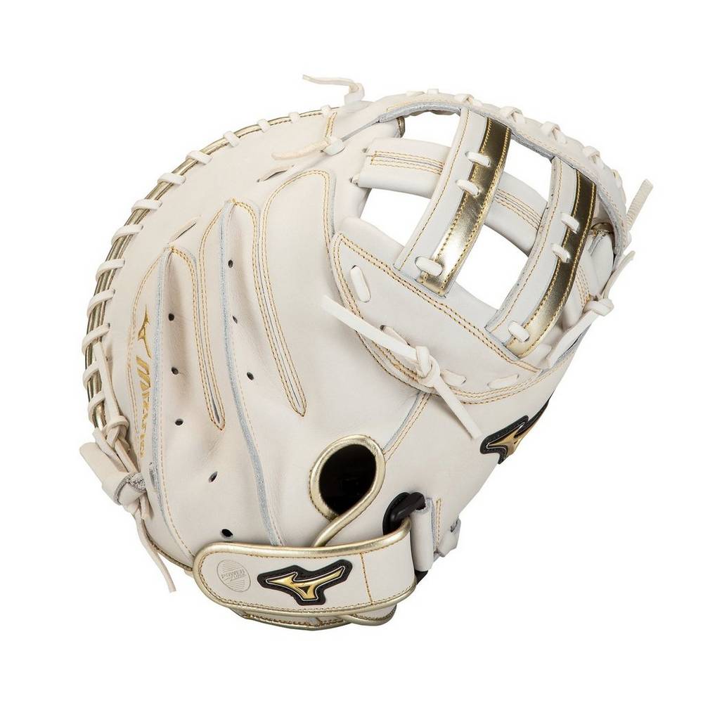 Damske Catchers Mitt Mizuno MVP Prime SE Fastpitch 34" Softball Biele/Zlate Vypredaj IJMO36724